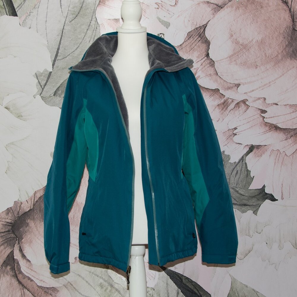 Land's End Wind Check Coat Sm Teal